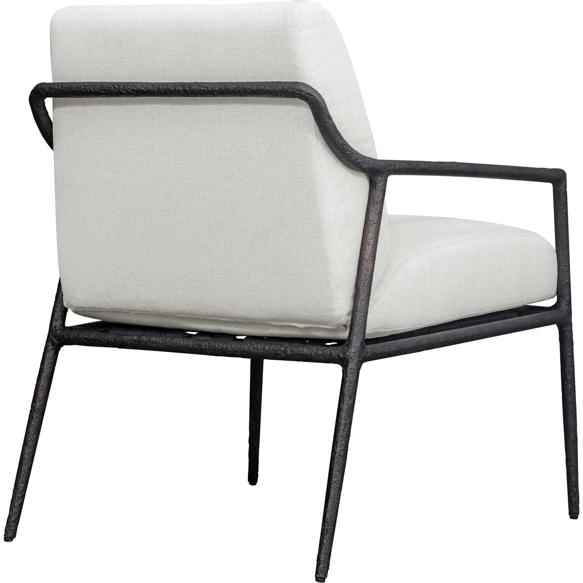 Thayer Outdoor Upholstered Lounge Chair by Uttermost in oyster. Made from metal aluminum, fabric crescent cloud dancercloud dancer in a unique style.