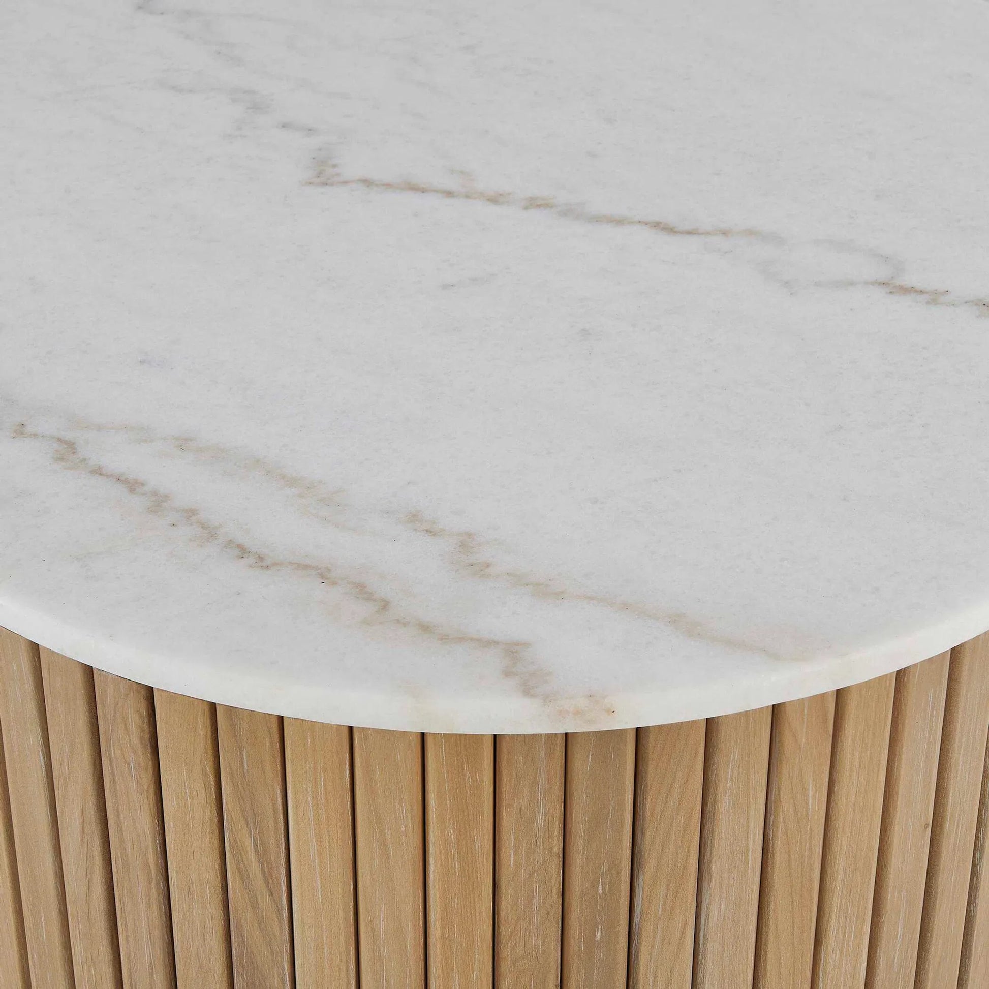 Arik Top Coffee Table by Uttermost in white, woodtone and gray. Made from marble, alder, plywood in a unique style.