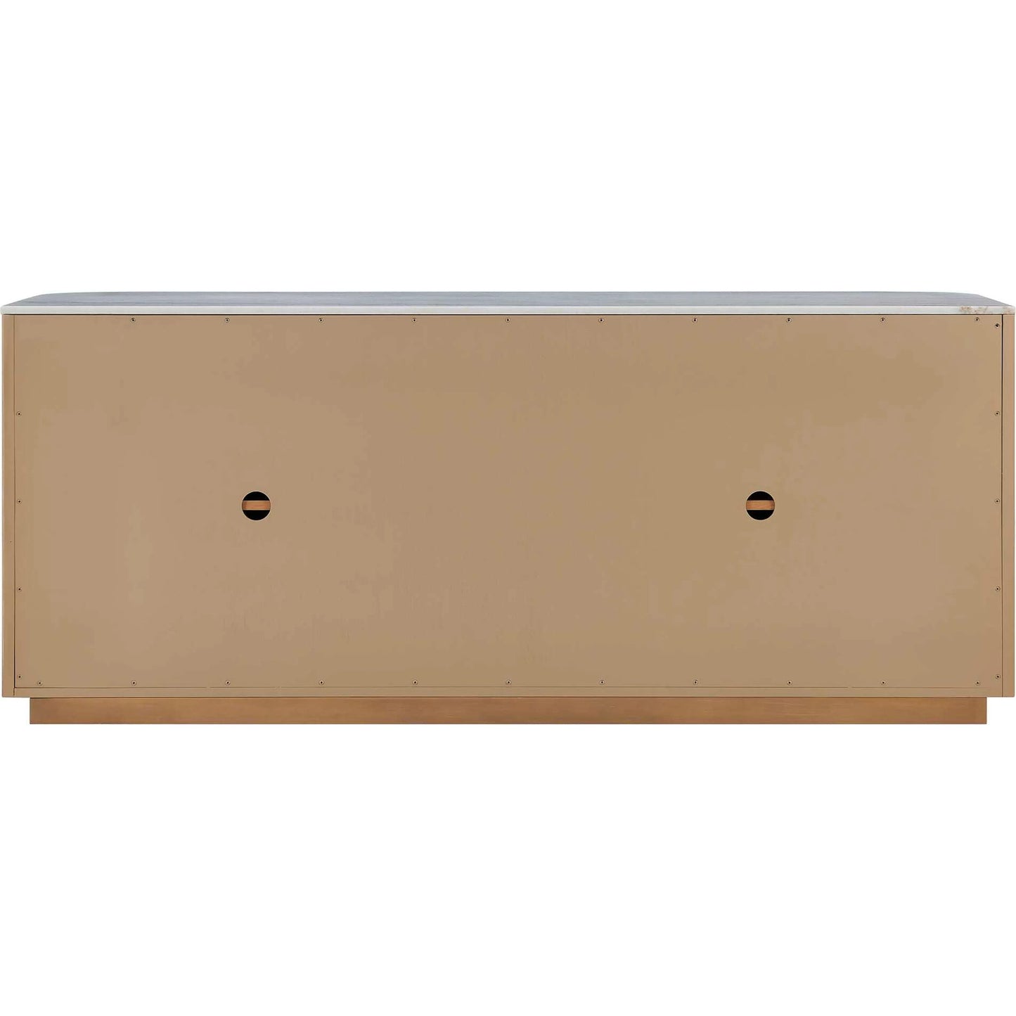 007 SI-2630734 | Unknown | Arik 4 Door Cabinet by Uttermost in woodtone and brass. Made from marble, birch veneer, alder, mdf, plywood, iron in a unique style.
