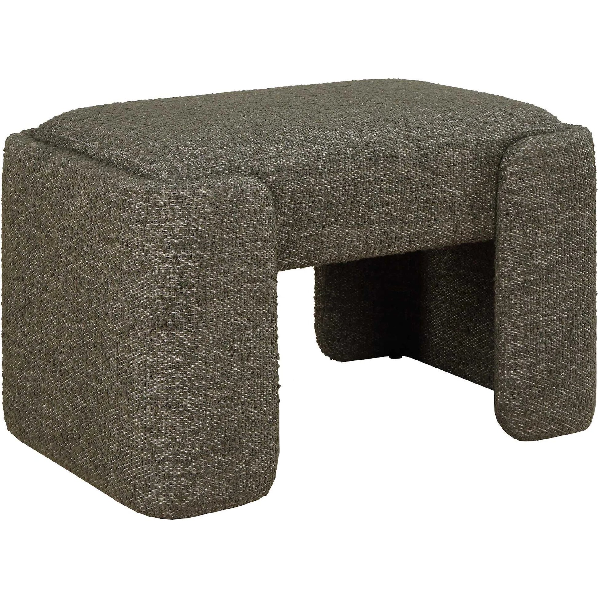 Angus Boucle Bench by Uttermost in green and green. Made from plywood, pine, polyester, foam, iron in a unique style.