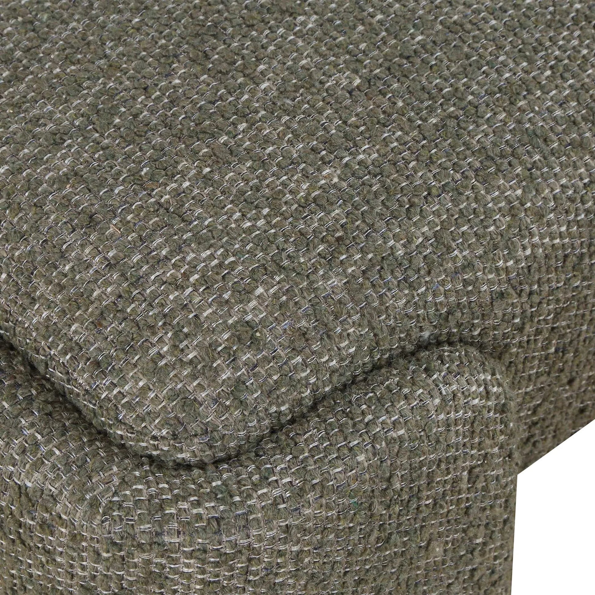 Angus Boucle Bench by Uttermost in green and green. Made from plywood, pine, polyester, foam, iron in a unique style.