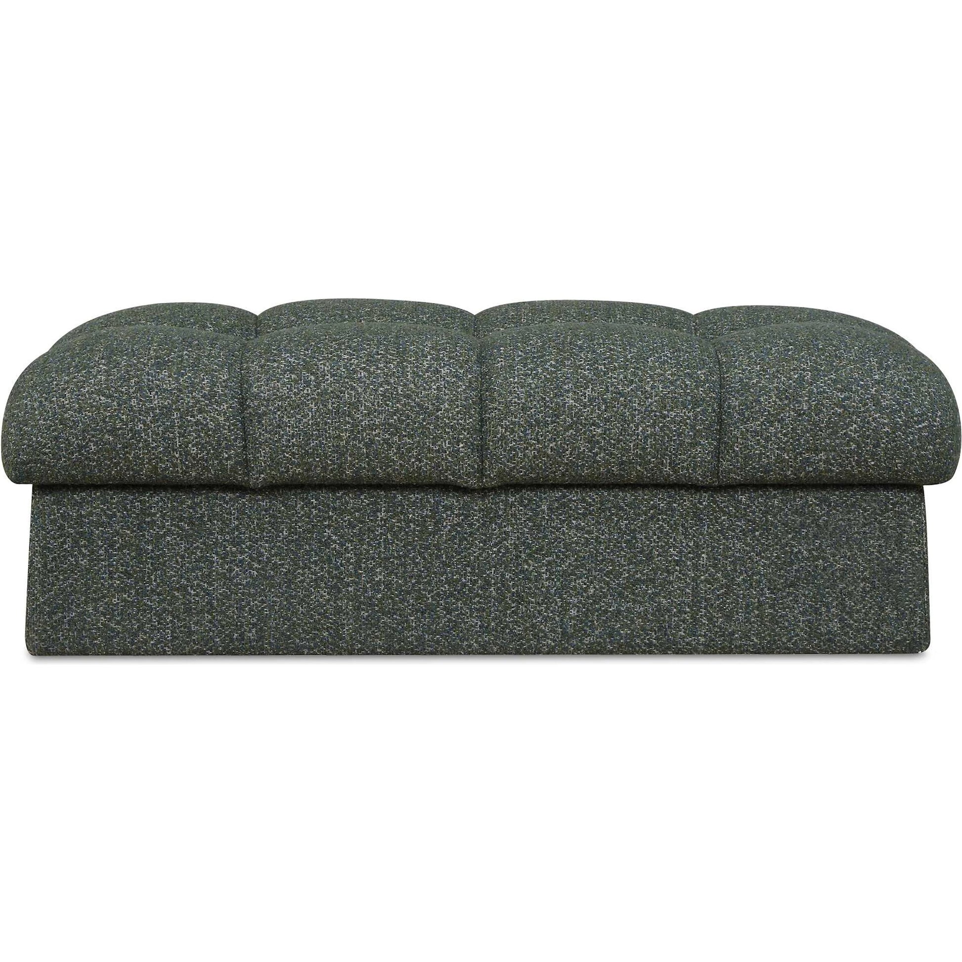 Harlem Moss Lake Bench by Uttermost in green and blue. Made from plywood, hardwood, fabric, foam in a unique style.