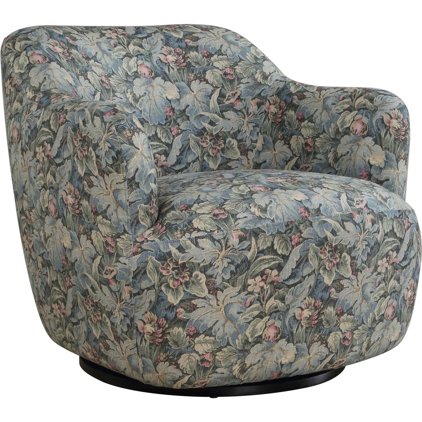 006 SI-2630801 | Primary Silo | Ansel Tapestry Swivel Chair by Uttermost in green and black. Made from eucalyptus wood, plywood, fabric, foam in a unique style.