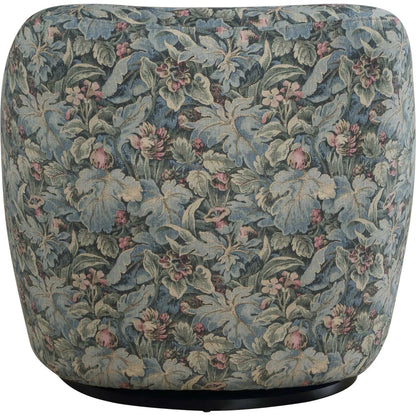 Ansel Tapestry Swivel Chair by Uttermost in green and black. Made from eucalyptus wood, plywood, fabric, foam in a unique style.