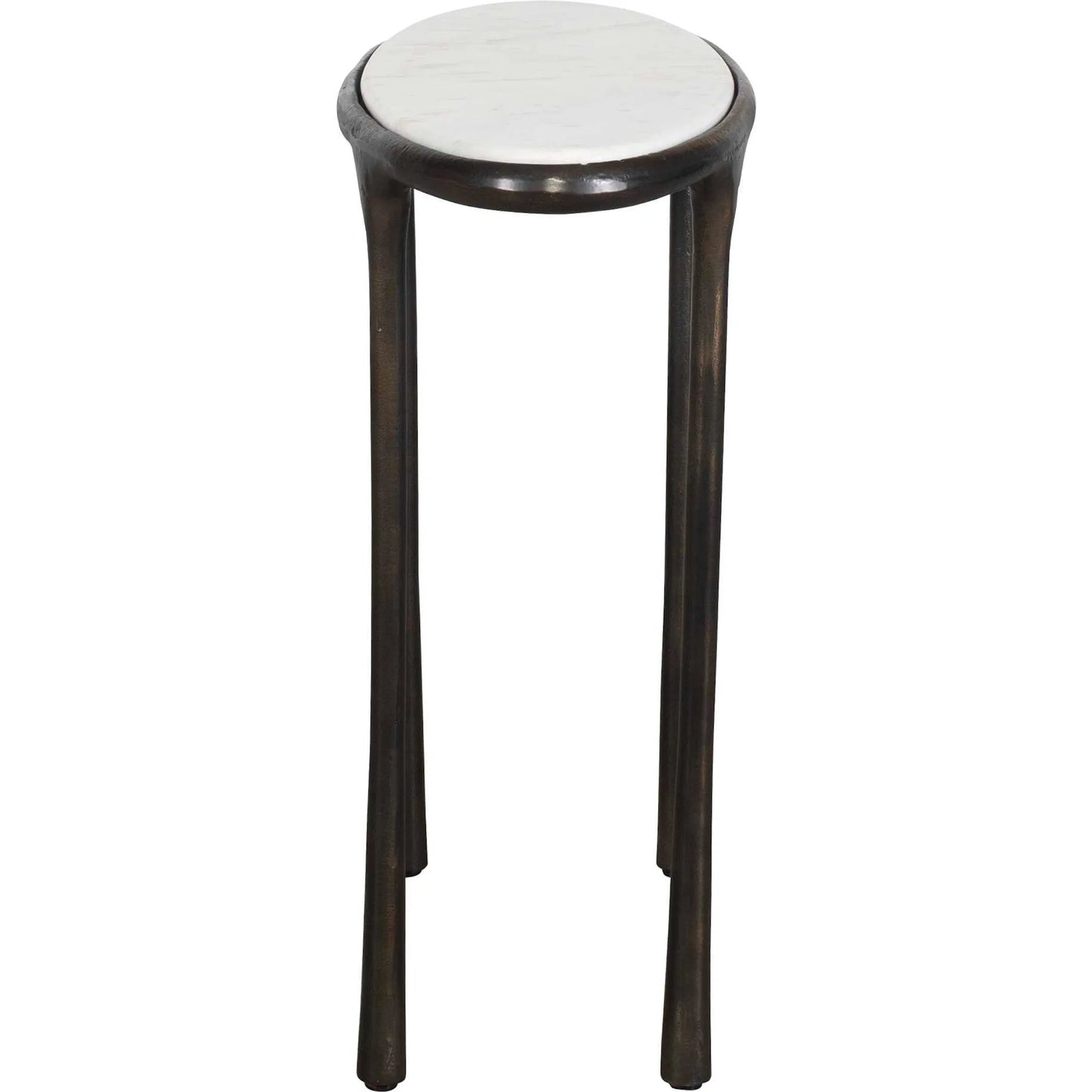 001 SI-2630718 | Additional Silo | Ata Accent Table by Uttermost in bronze and dark. Made from aluminium, marble in a unique style.