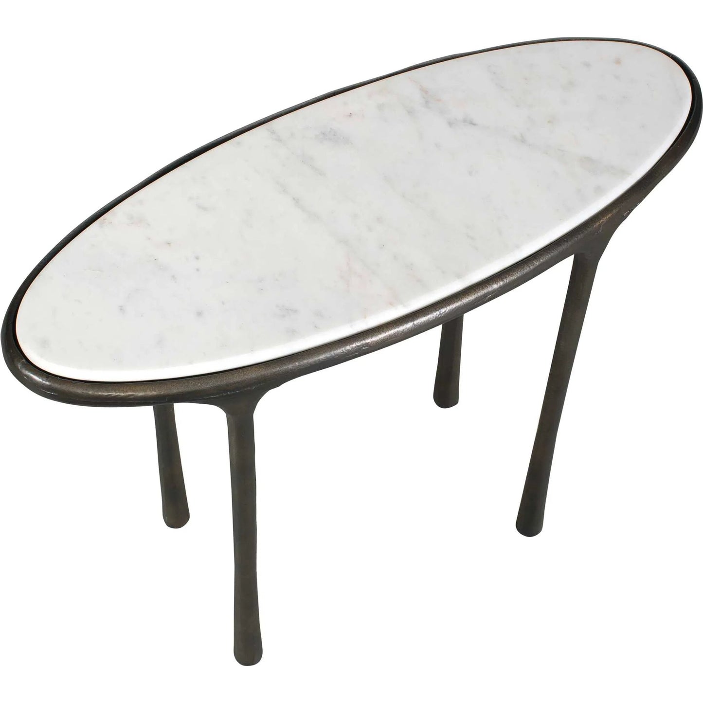 005 SI-2630718 | Unknown | Ata Accent Table by Uttermost in bronze and dark. Made from aluminium, marble in a unique style.
