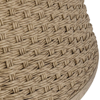 Cardoso Indoor/Outdoor Dining Table by Uttermost in brown, white, woodtone and concrete. Made from foamboard, wicker in a unique style.