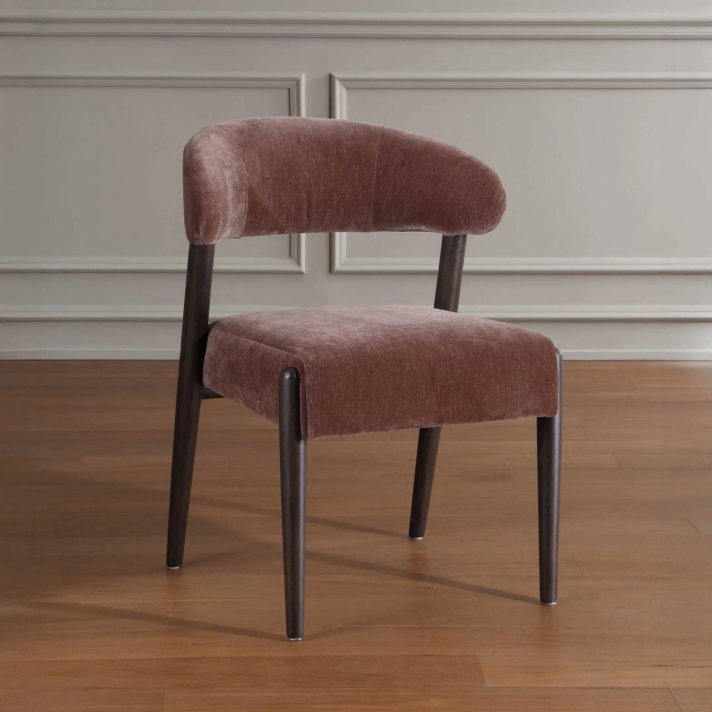 004 SI-2630799 | Unknown | Avera Espresso Dining Chair by Uttermost in brown and dark. Made from rubber wood, plywood, foam, fabric in a unique style.