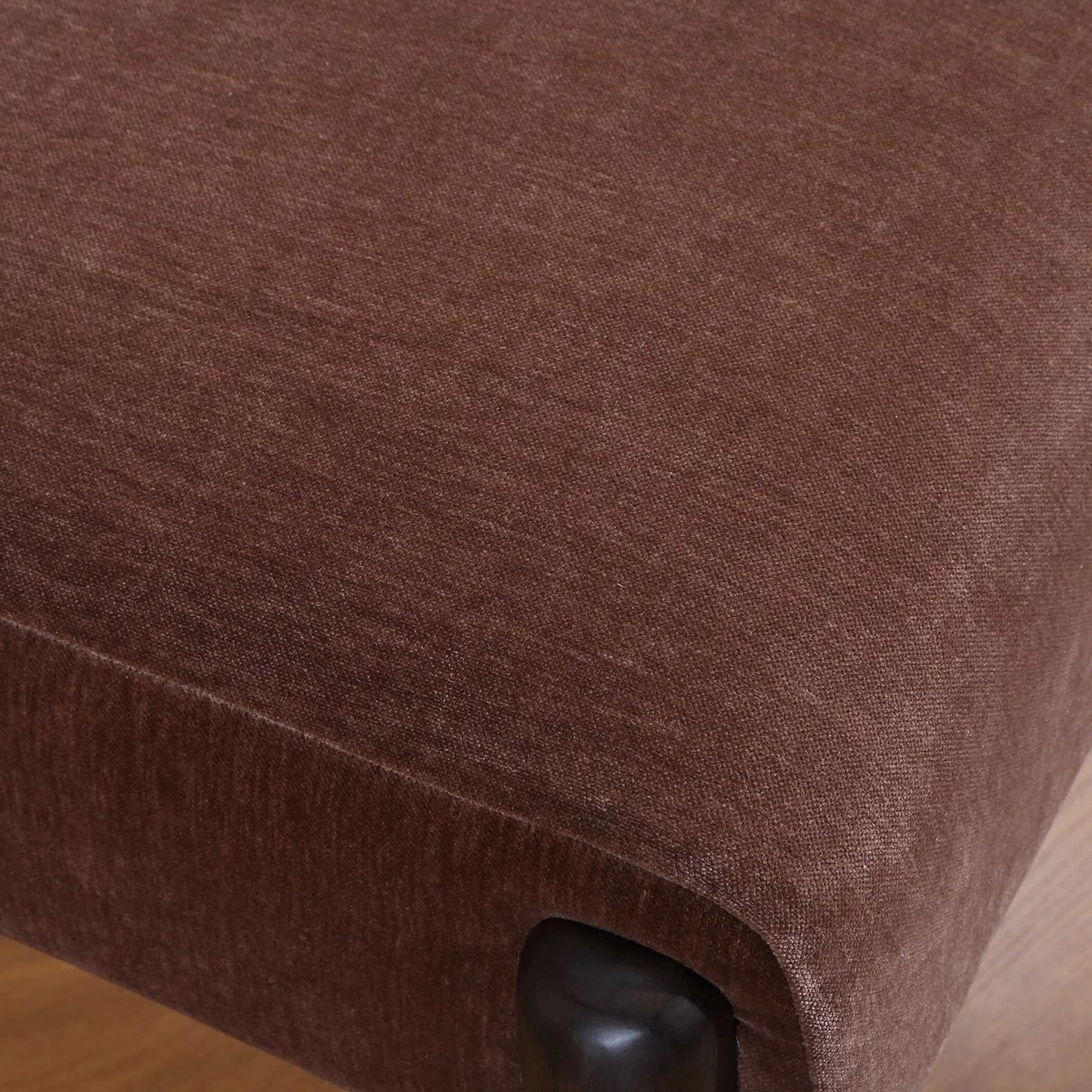 002 SI-2630799 | Closeup | Avera Espresso Dining Chair by Uttermost in brown and dark. Made from rubber wood, plywood, foam, fabric in a unique style.