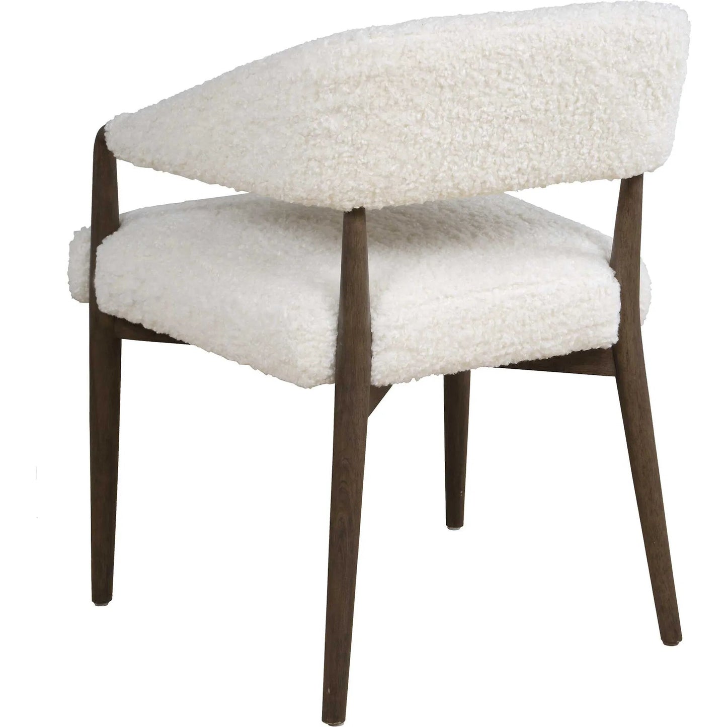 006 SI-2630800 | Unknown | Austell Shearling Dining Chair by Uttermost in brown, white and dark. Made from rubber wood, plywood, foam, fabric in a unique style.