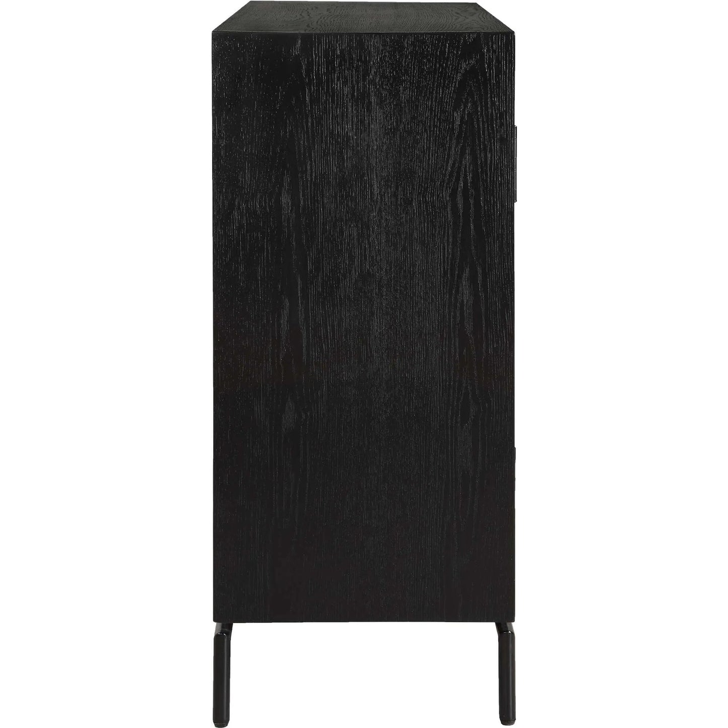 006 SI-2630704 | Unknown | Briseis 2 Door Cabinet by Uttermost in black, brass, gold and gold. Made from fir, mdf, iron, red oak veneer in a unique style.