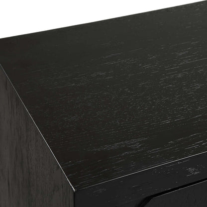 Briseis 2 Door Cabinet by Uttermost in black, brass, gold and gold. Made from fir, mdf, iron, red oak veneer in a unique style.