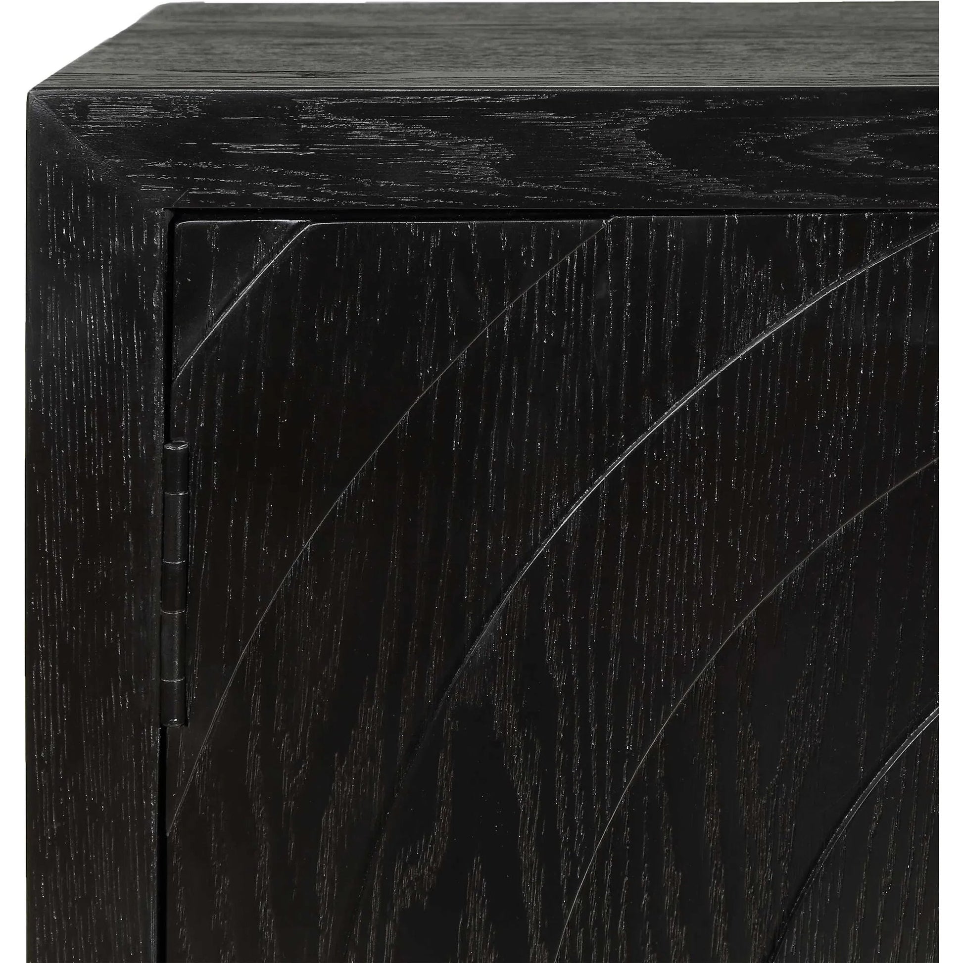 Briseis 2 Door Cabinet by Uttermost in black, brass, gold and gold. Made from fir, mdf, iron, red oak veneer in a unique style.