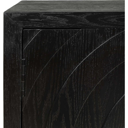 Briseis 2 Door Cabinet by Uttermost in black, brass, gold and gold. Made from fir, mdf, iron, red oak veneer in a unique style.