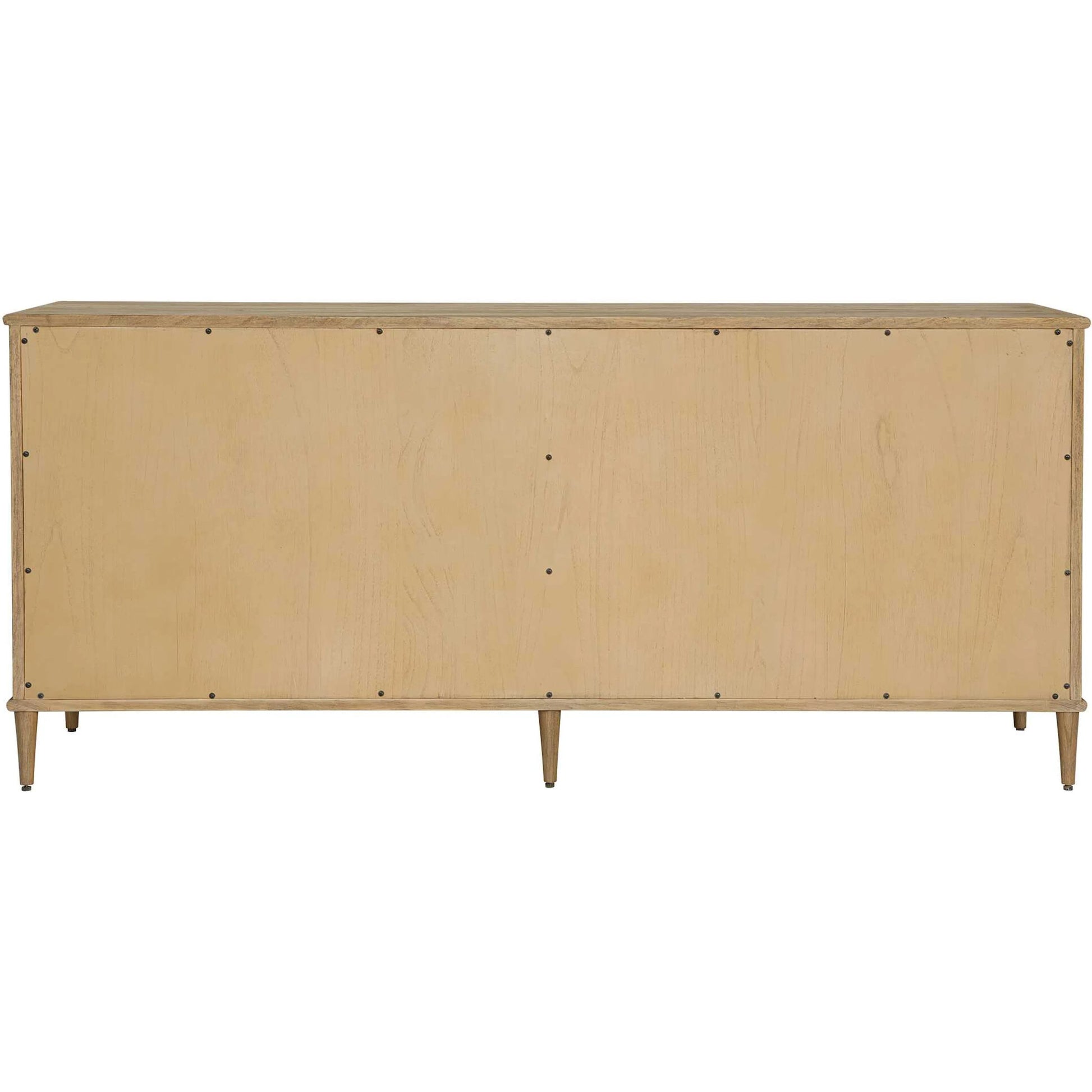 Coast 6 Drawer Rattan Chest by Uttermost in woodtone and dark. Made from mindi wood, mdf mindi veneer, rattan in a unique style.