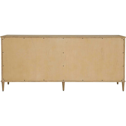 Coast 6 Drawer Rattan Chest by Uttermost in woodtone and dark. Made from mindi wood, mdf mindi veneer, rattan in a unique style.