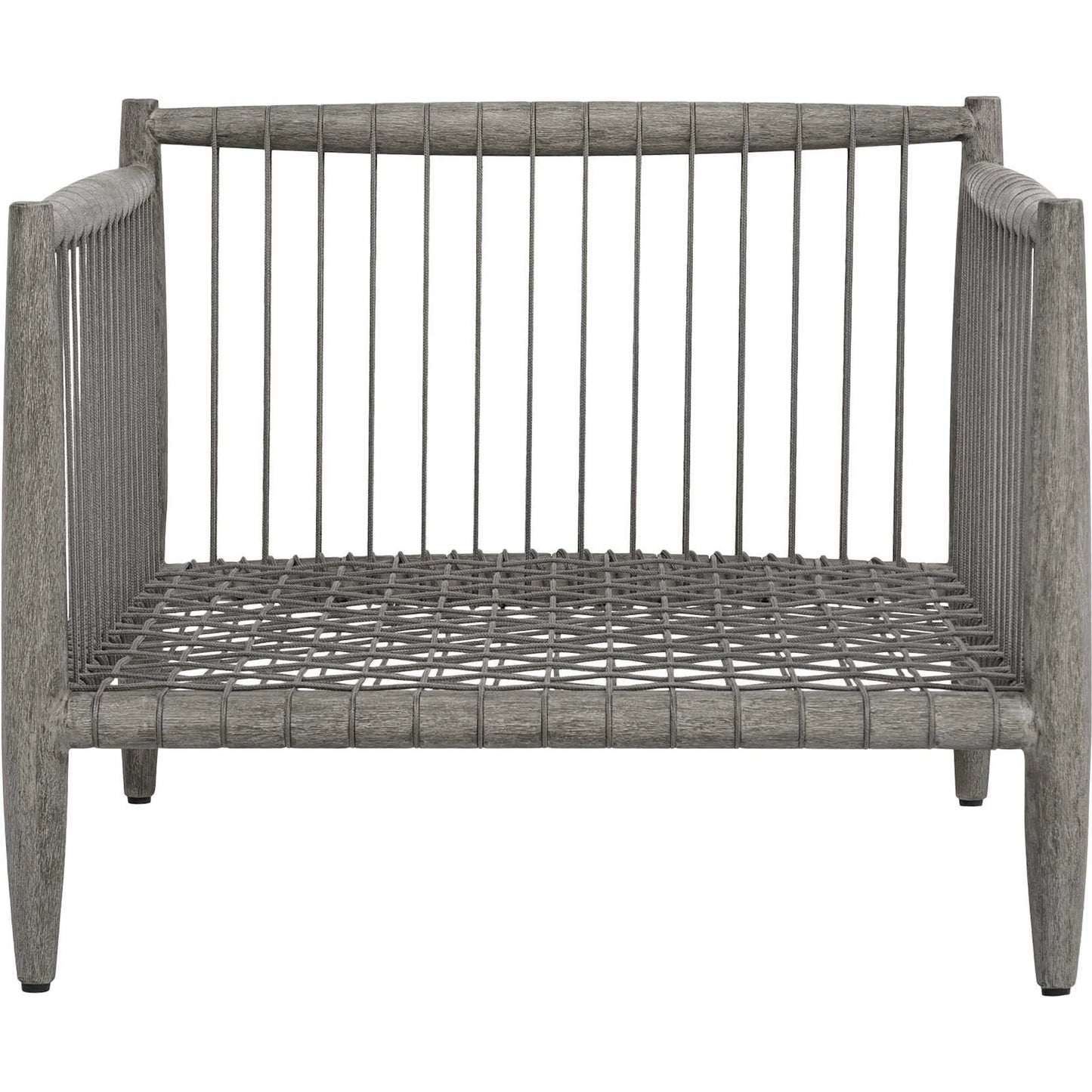 007 SI-2630809 | Unknown | Borneo Indoor/Outdoor Lounge Chair by Uttermost in gray and dark. Made from mahogany wood, rope ole r13 dia, fabric sunbrella nuance dove in a unique style.