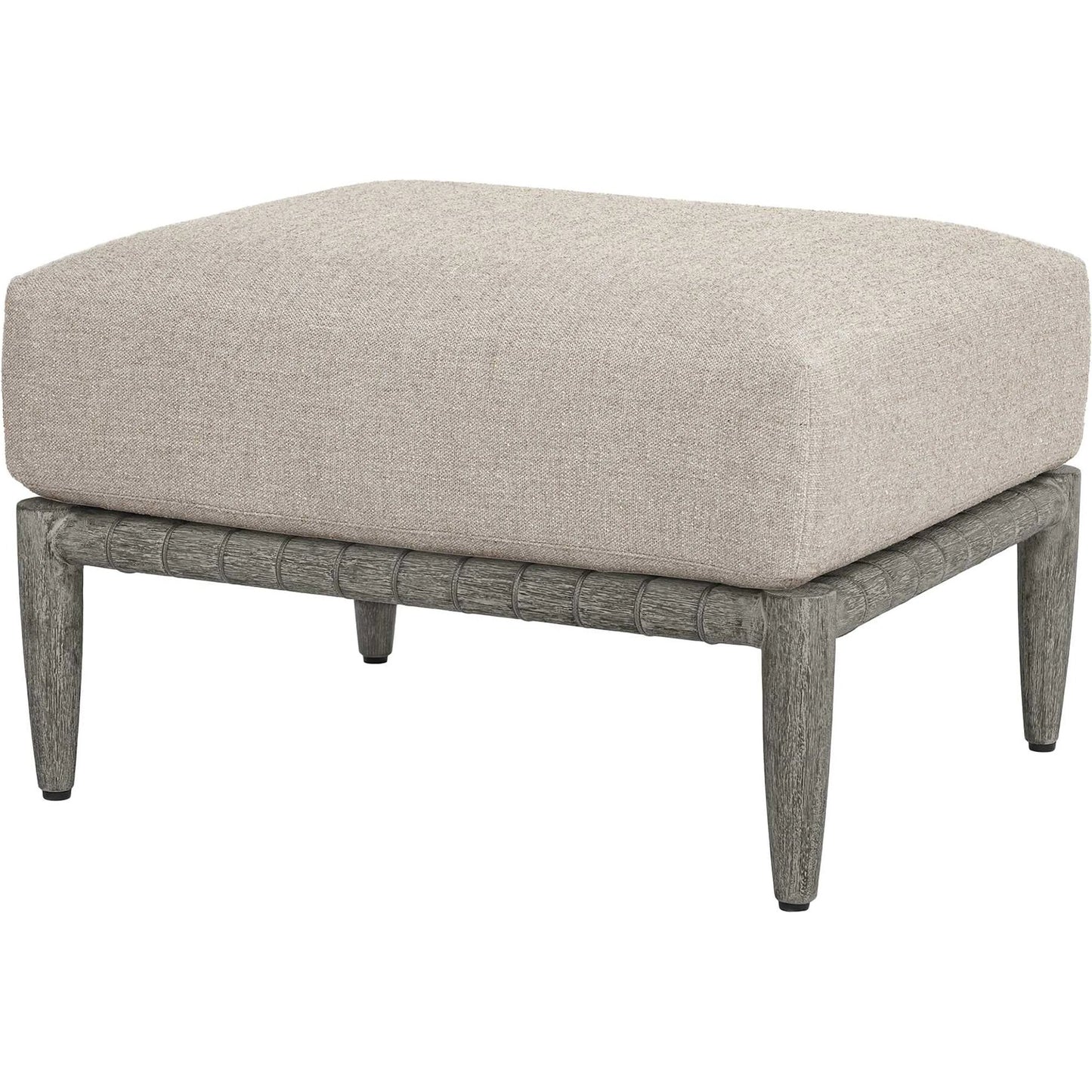 003 SI-2630810 | Primary Silo | Borneo Indoor/Outdoor Ottoman by Uttermost in gray and dark. Made from mahogany wood, rope ole r13 dia, fabric sunbrella nuance dove in a unique style.