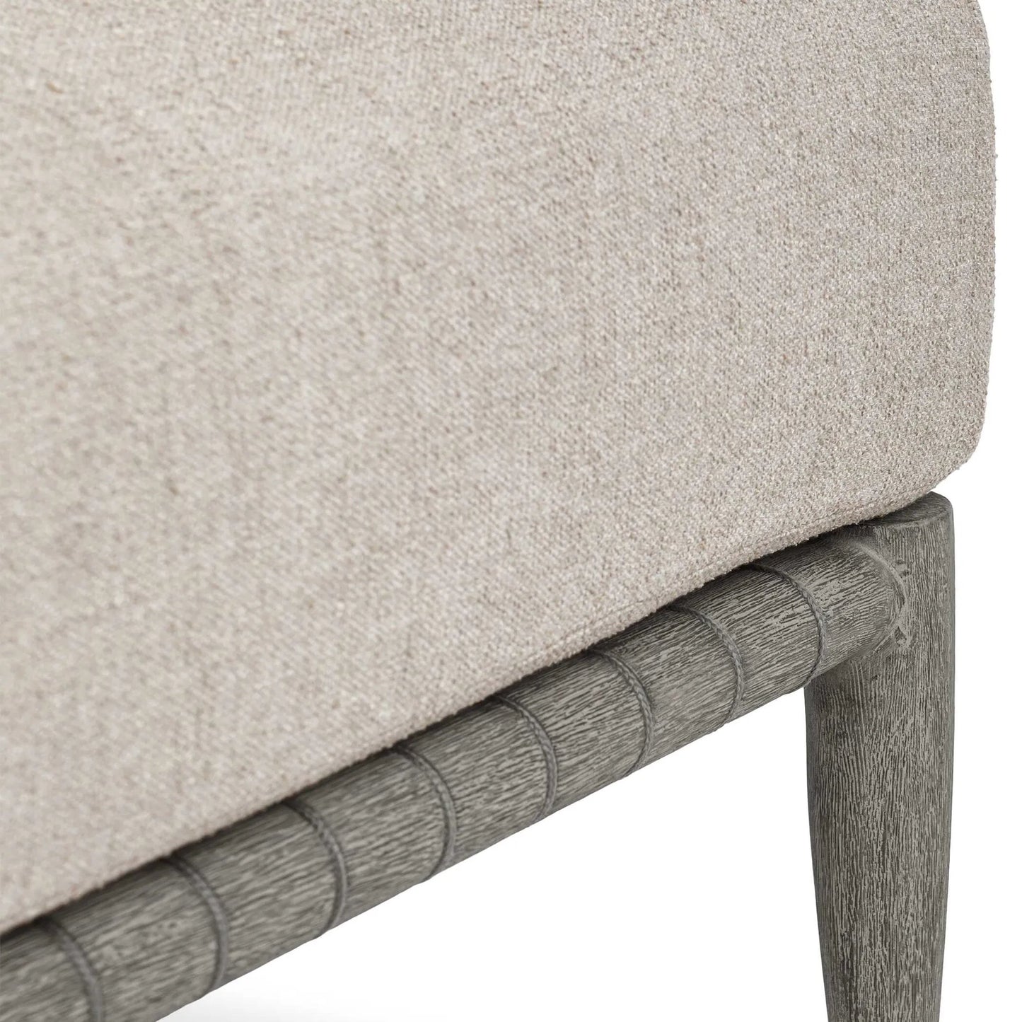 001 SI-2630810 | Additional Silo | Borneo Indoor/Outdoor Ottoman by Uttermost in gray and dark. Made from mahogany wood, rope ole r13 dia, fabric sunbrella nuance dove in a unique style.