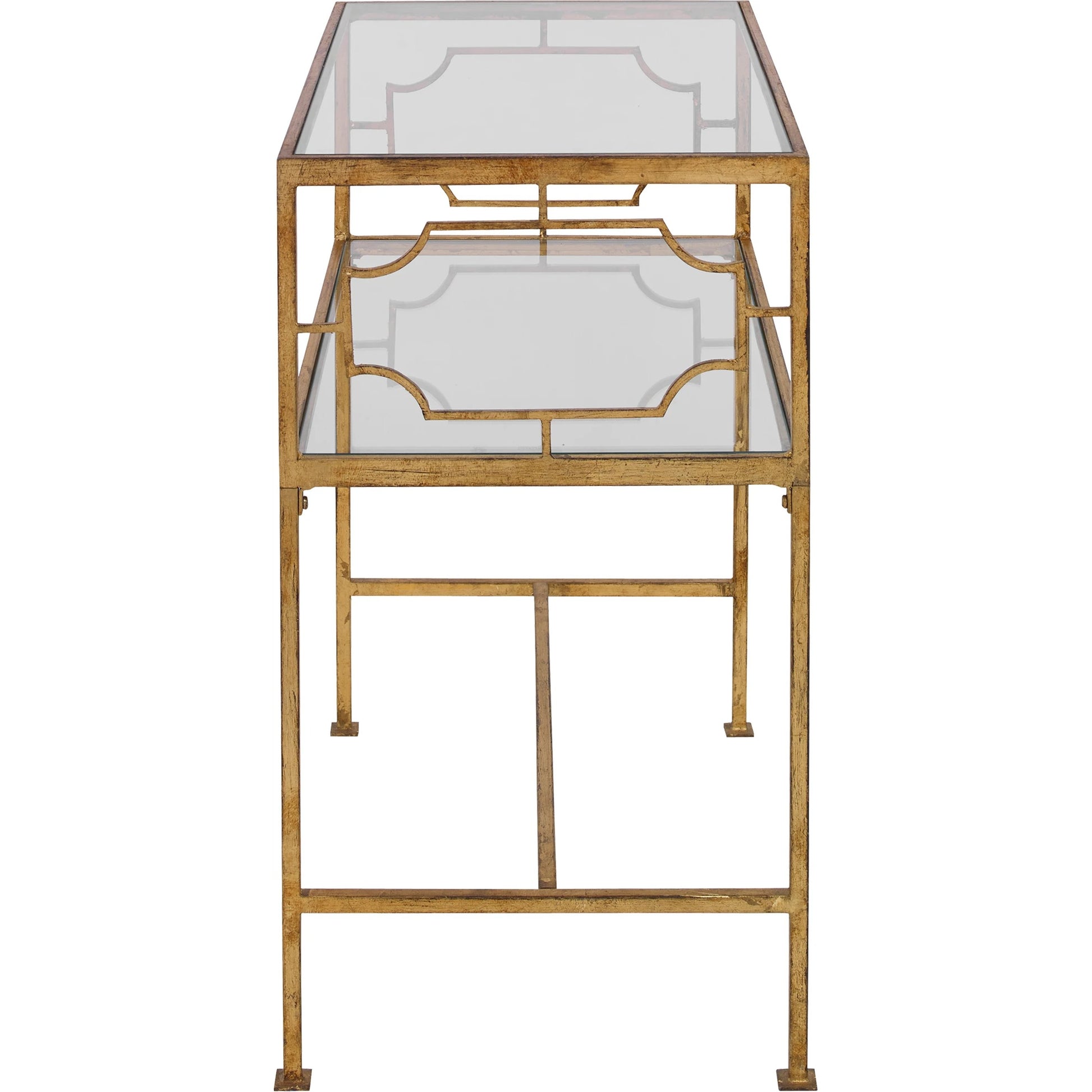 Genell Side Table by Uttermost. Made from metal, tempered glass in a modern style.