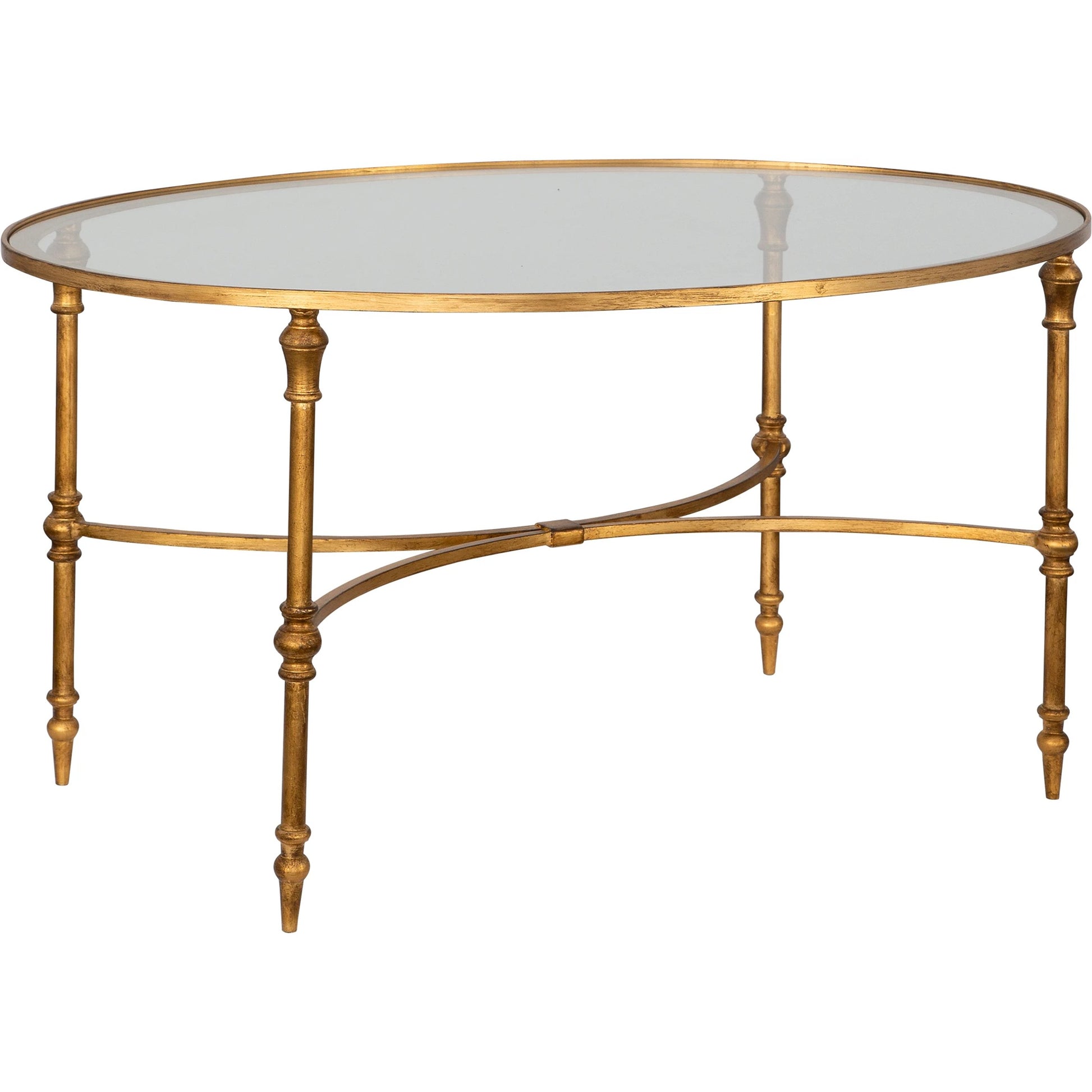 Vitya Glass Coffee Table by Uttermost. Made from metal, tempered glass in a modern style.