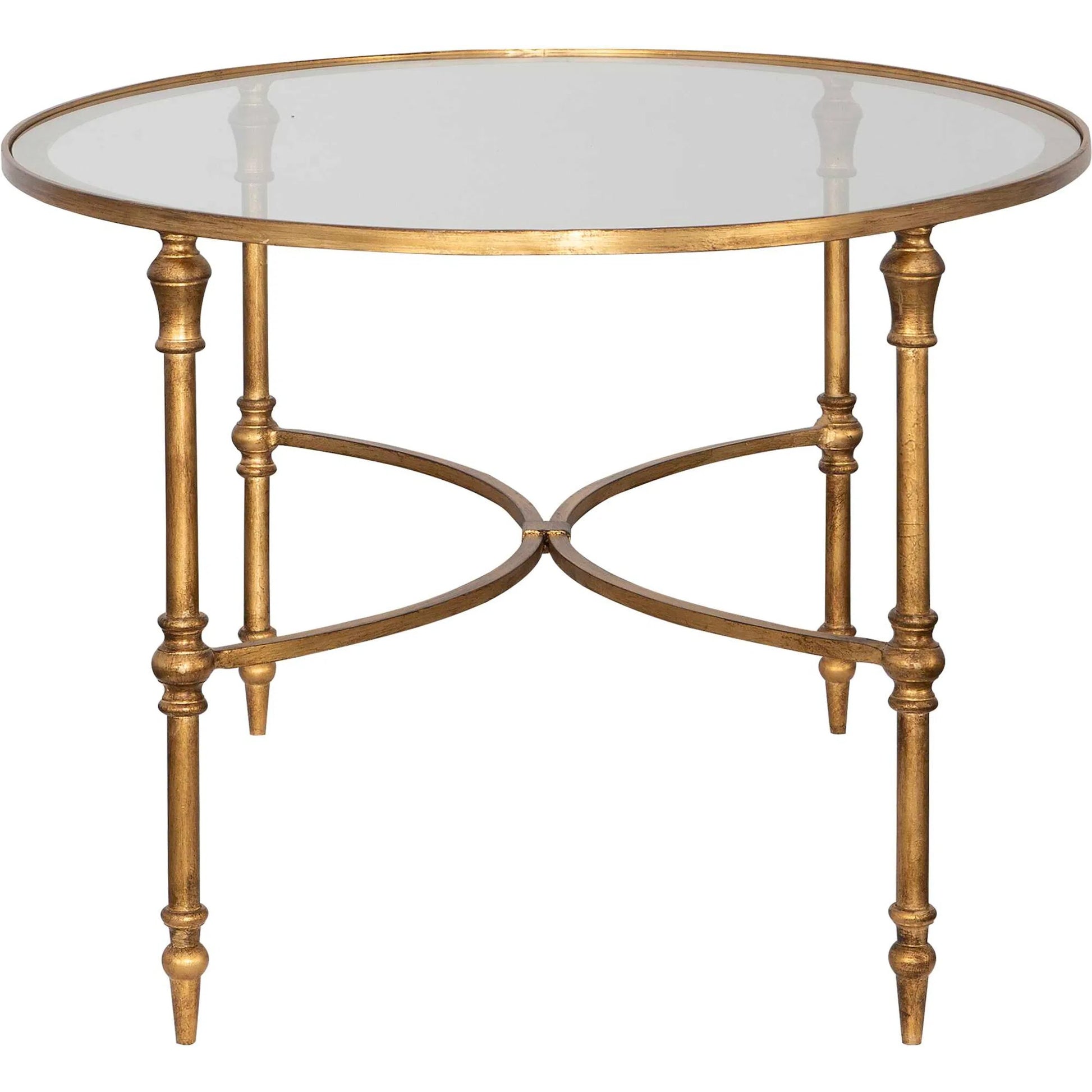 Vitya Glass Coffee Table by Uttermost. Made from metal, tempered glass in a modern style.