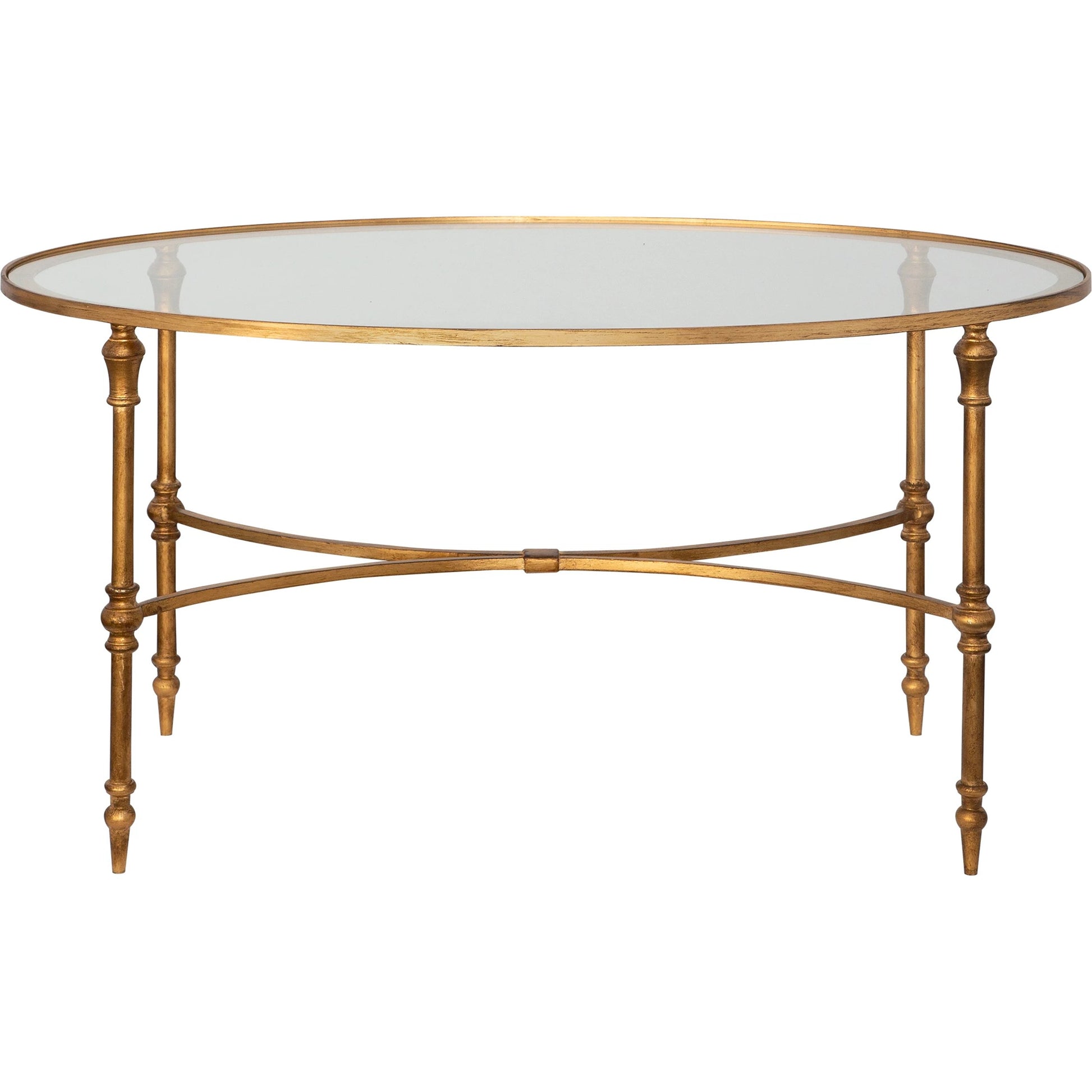 Vitya Glass Coffee Table by Uttermost. Made from metal, tempered glass in a modern style.