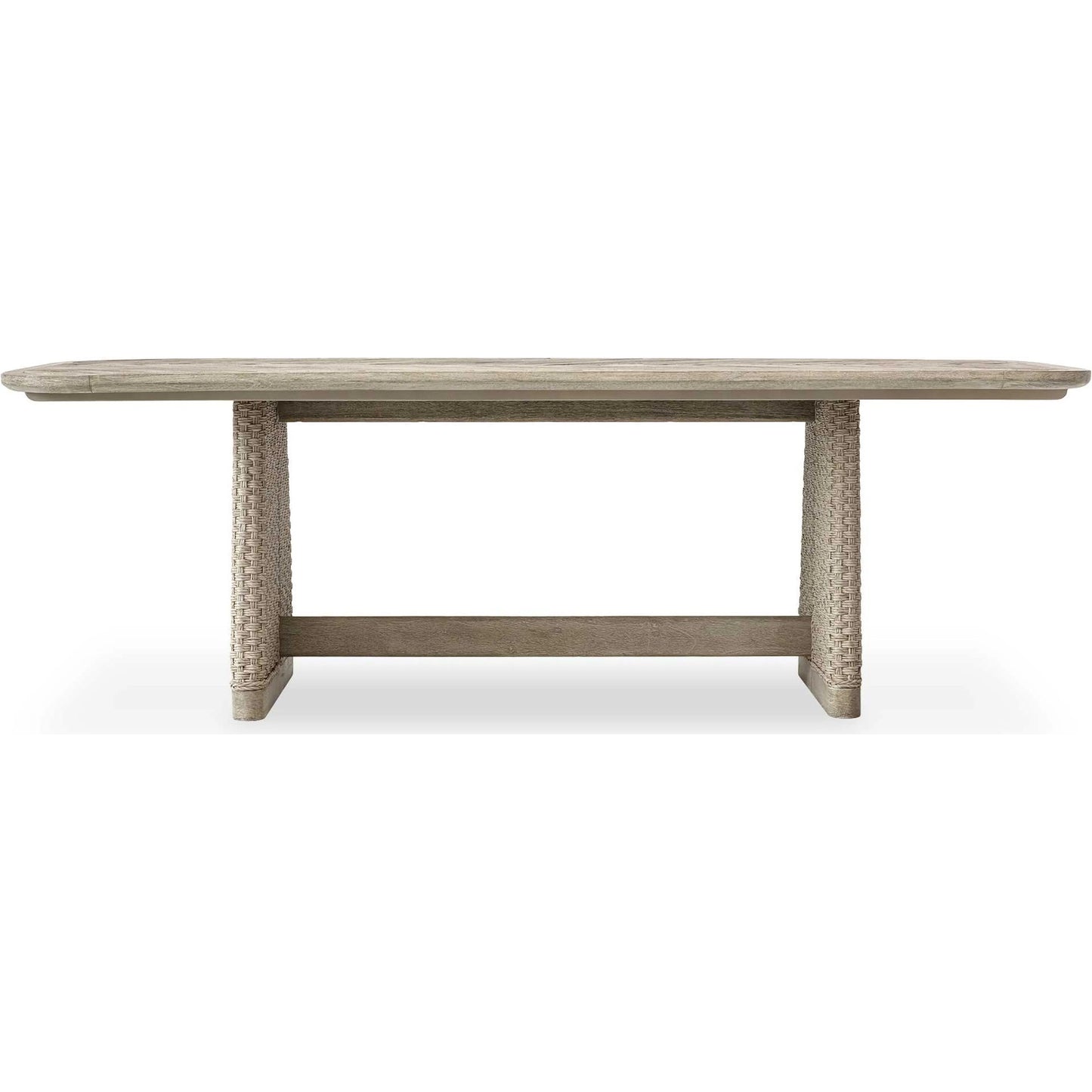000 SI-2630763 | Additional Silo | Harbor Herringbone Indoor/Outdoor Dining Table by Uttermost in brown, woodtone and mahogany. Made from mahogany wood, wicker k-twisted 4.5mm cream white in a unique style.