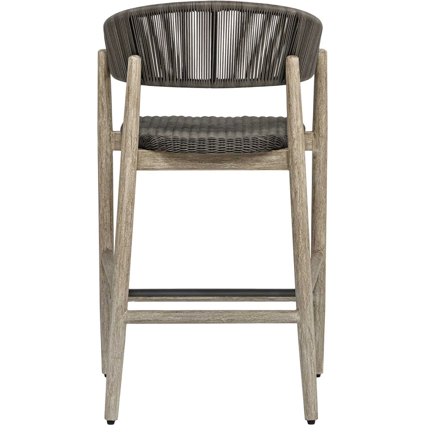 005 SI-2630764 | Unknown | Dermott Indoor/Outdoor Counter Stool by Uttermost in brown and mahogany. Made from mahogany wood, wicker k-rod tera brown 3mm in a unique style.