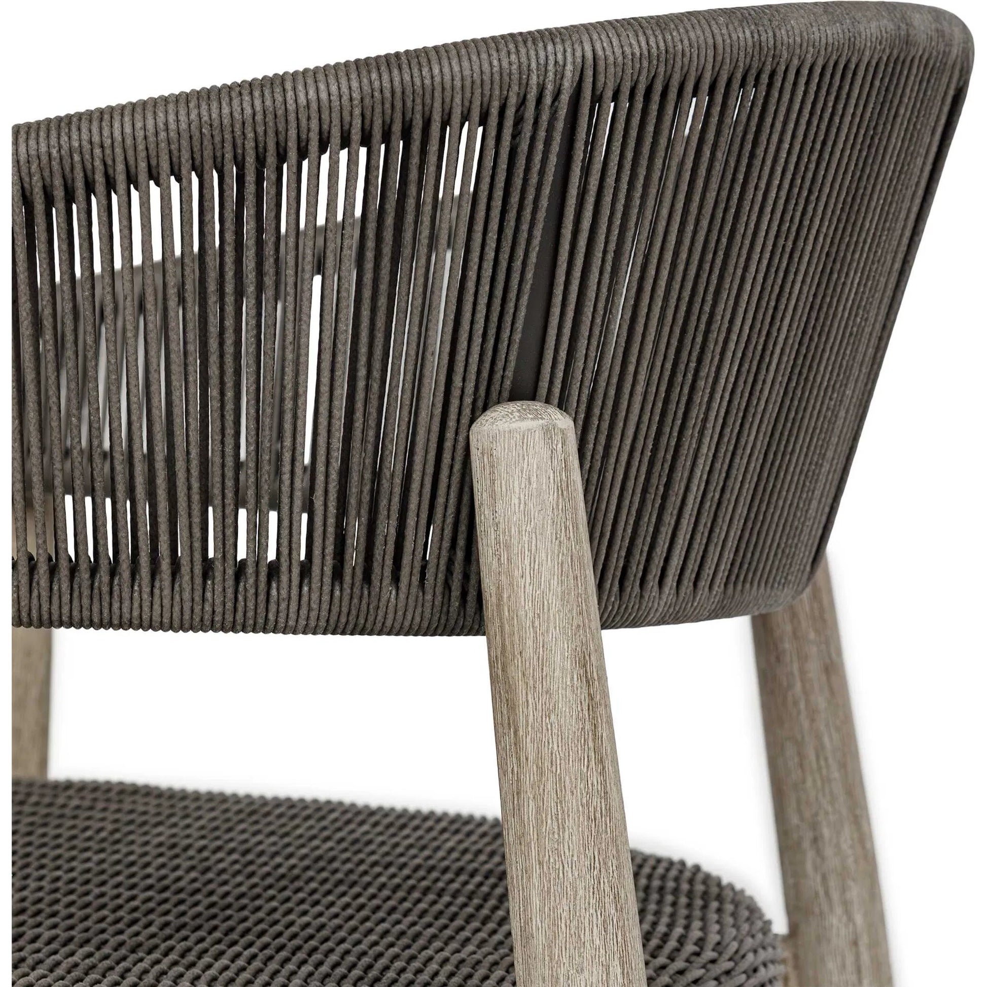 Dermott Indoor/Outdoor Counter Stool by Uttermost in brown and mahogany. Made from mahogany wood, wicker k-rod tera brown 3mm in a unique style.