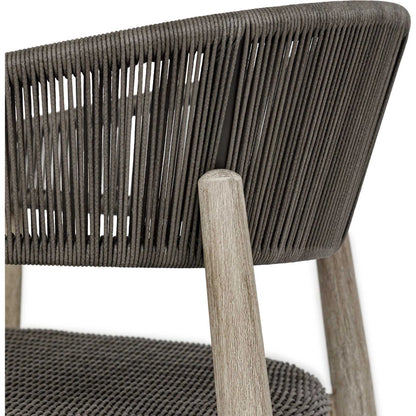 Dermott Indoor/Outdoor Counter Stool by Uttermost in brown and mahogany. Made from mahogany wood, wicker k-rod tera brown 3mm in a unique style.