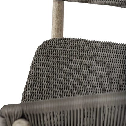 Dermott Indoor/Outdoor Counter Stool by Uttermost in brown and mahogany. Made from mahogany wood, wicker k-rod tera brown 3mm in a unique style.