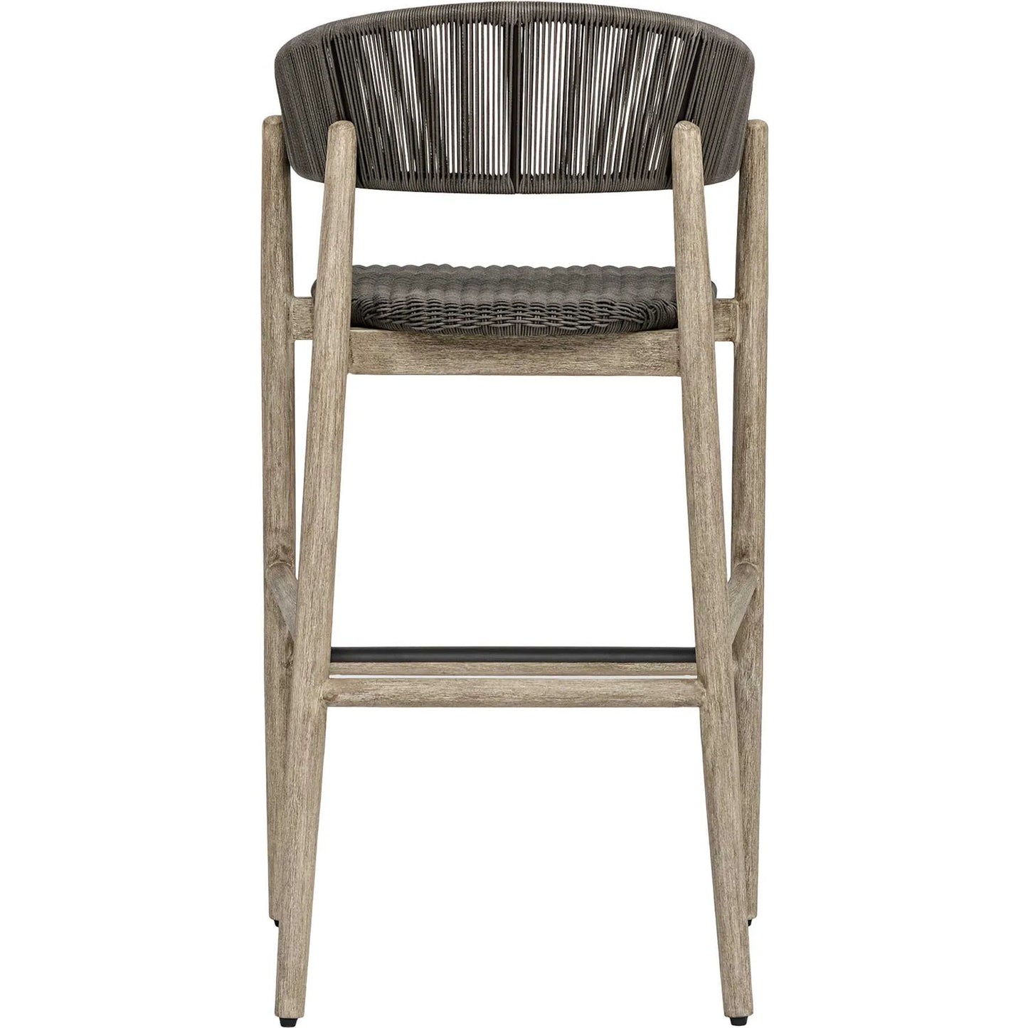 005 SI-2630765 | Unknown | Dermott Indoor/Outdoor Bar Stool by Uttermost in brown and mahogany. Made from mahogany wood, wicker k-rod tera brown 3mm in a unique style.