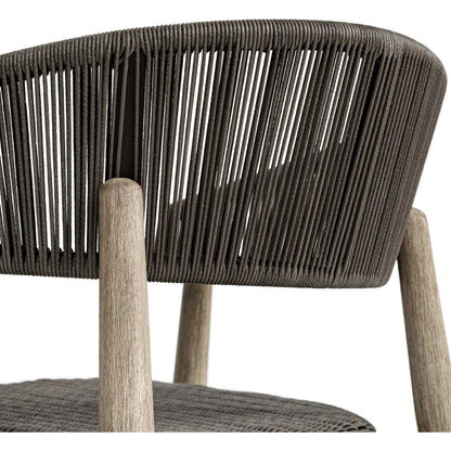 Dermott Indoor/Outdoor Bar Stool by Uttermost in brown and mahogany. Made from mahogany wood, wicker k-rod tera brown 3mm in a unique style.
