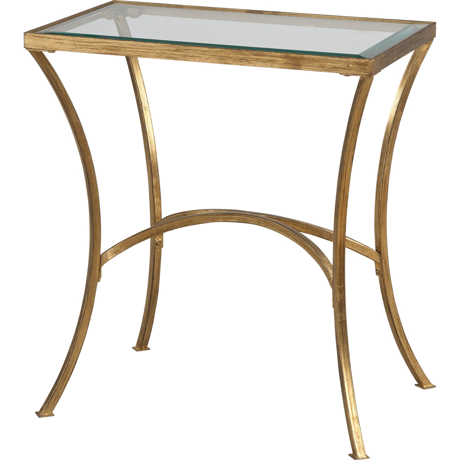 Alayna End Table by Uttermost. Made from metal, tempered glass in a modern style.
