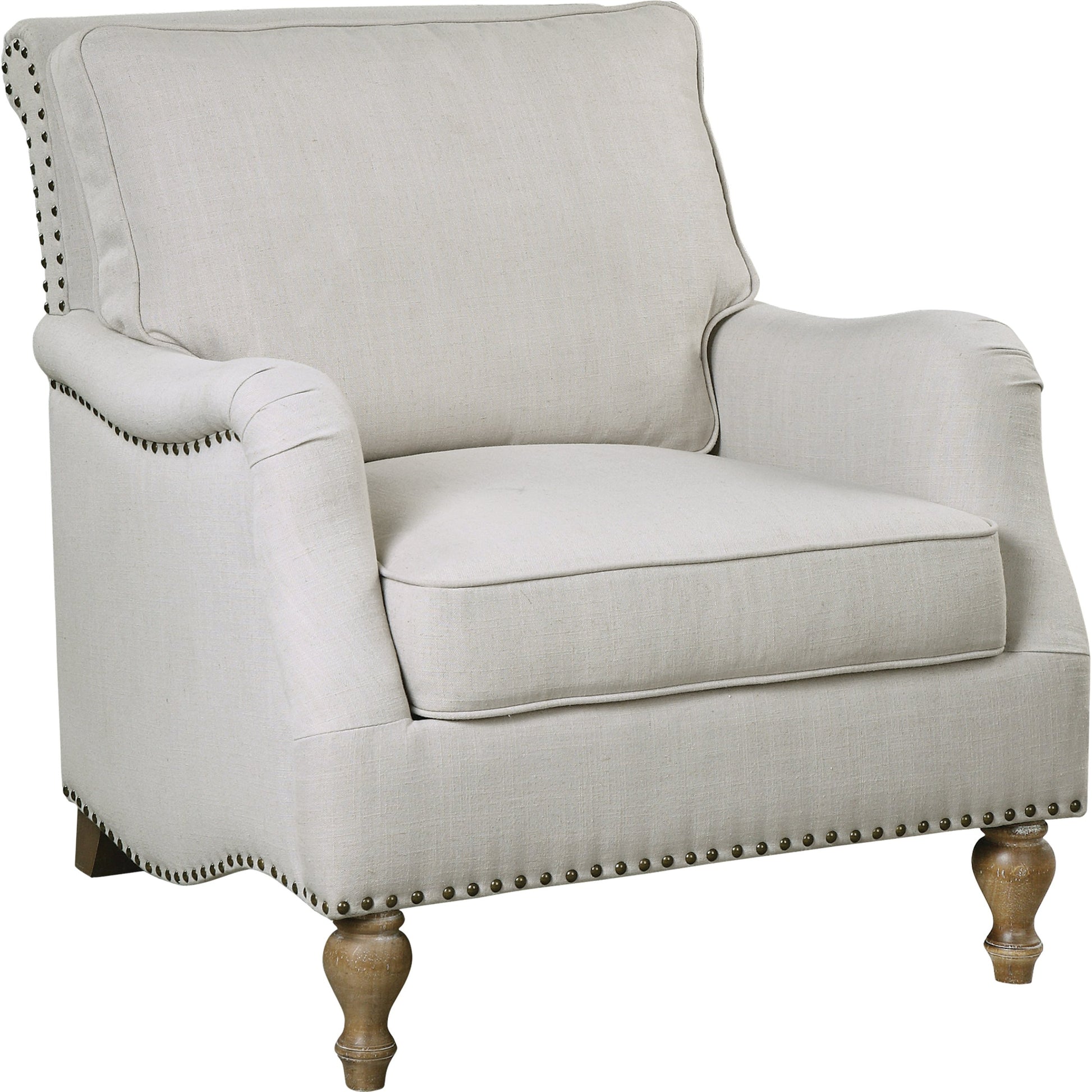 Armstead Armchair by Uttermost in white. Made from rubber wood, fabric, plywood in a cottage & farmhouse style.