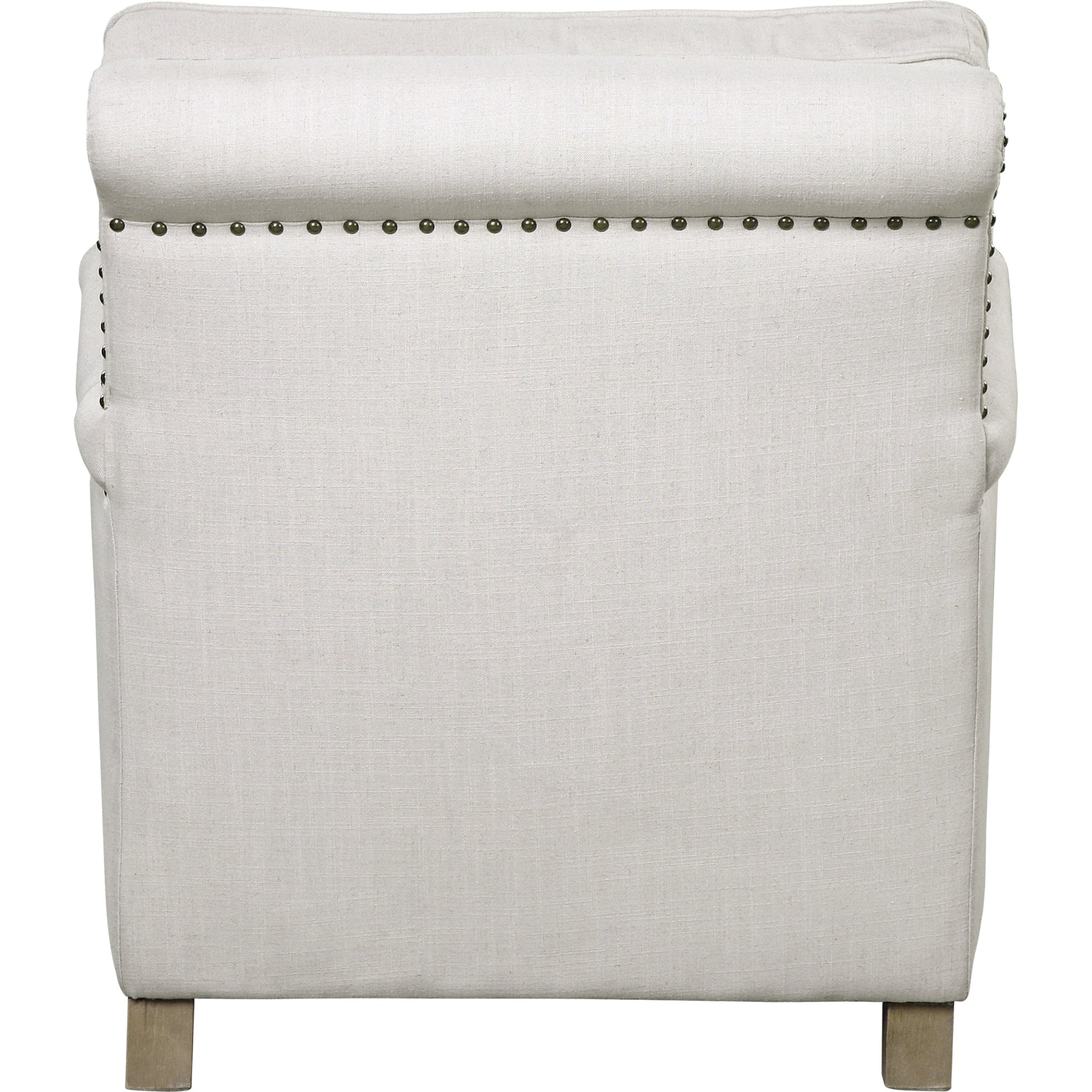 Armstead Armchair by Uttermost in white. Made from rubber wood, fabric, plywood in a cottage & farmhouse style.