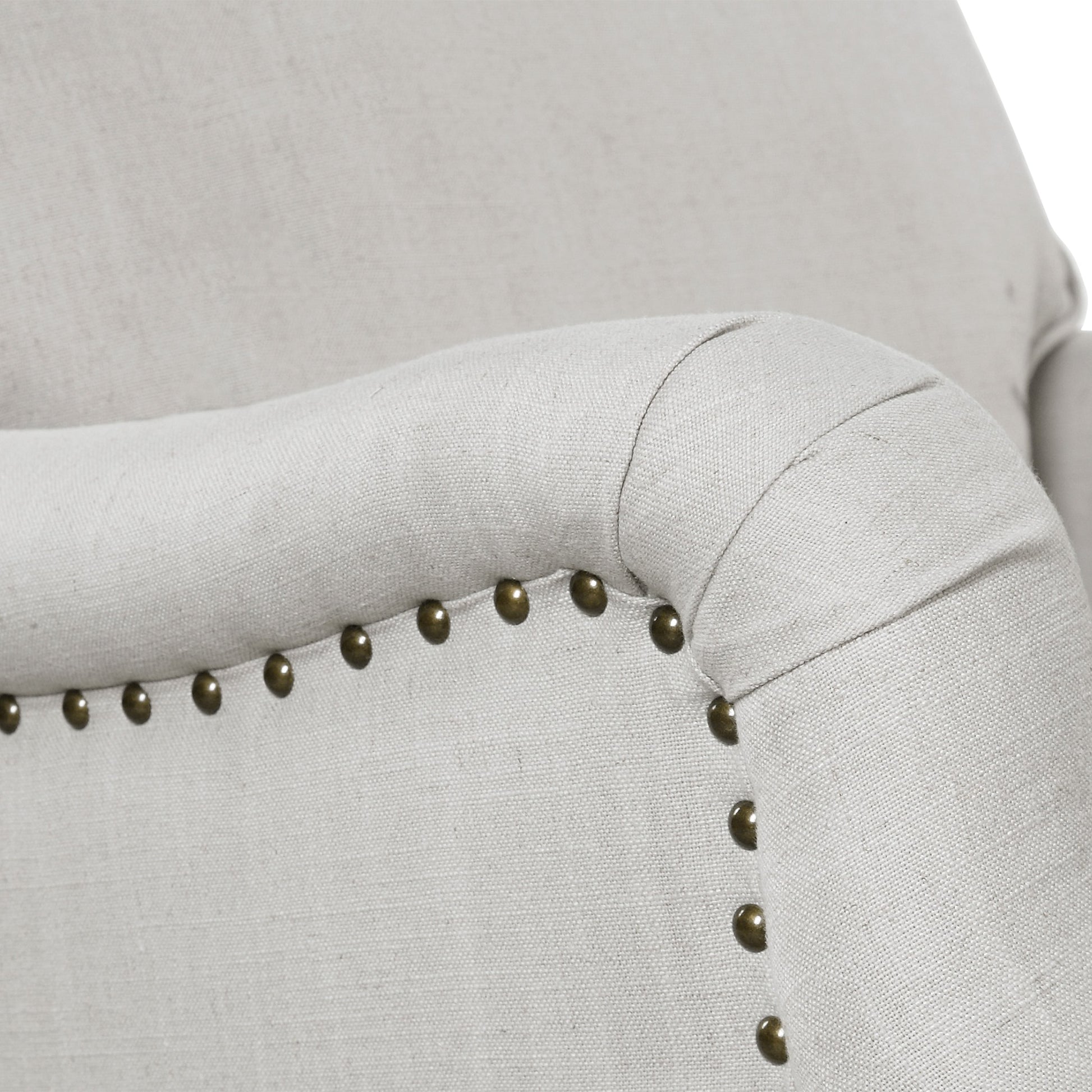 Armstead Armchair by Uttermost in white. Made from rubber wood, fabric, plywood in a cottage & farmhouse style.