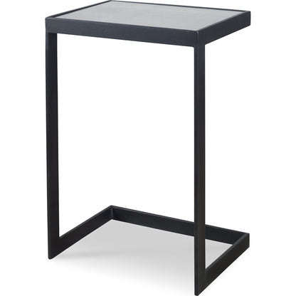 Windell Cantilever Side Table by Uttermost. Made from iron, mirror in a modern style.