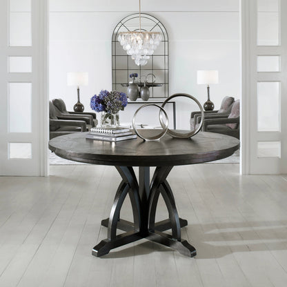 Maiva Dining Table by Uttermost in black. Made from mango wood with mdf carb phase 2 in a transitional style.