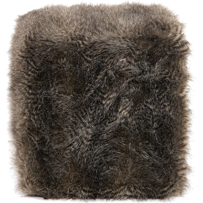 Jayna Fur Ottoman by Uttermost. Made from mdf, faux fur, foam in a modern style.