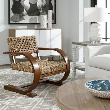 Rehema Accent Chair by Uttermost. Made from unique in a rustic style.