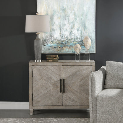 Adalind White Washed Accent Cabinet by Uttermost in white. Made from fir wood, iron, mdf in a modern style.