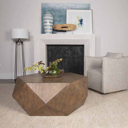 Volker Honey Coffee Table by Uttermost. Made from mdf carb phase 2 with javawood in a modern style.