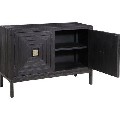 Aiken 2-Door Cabinet by Uttermost in walnut. Made from fir, iron, mdf in a transitional style.