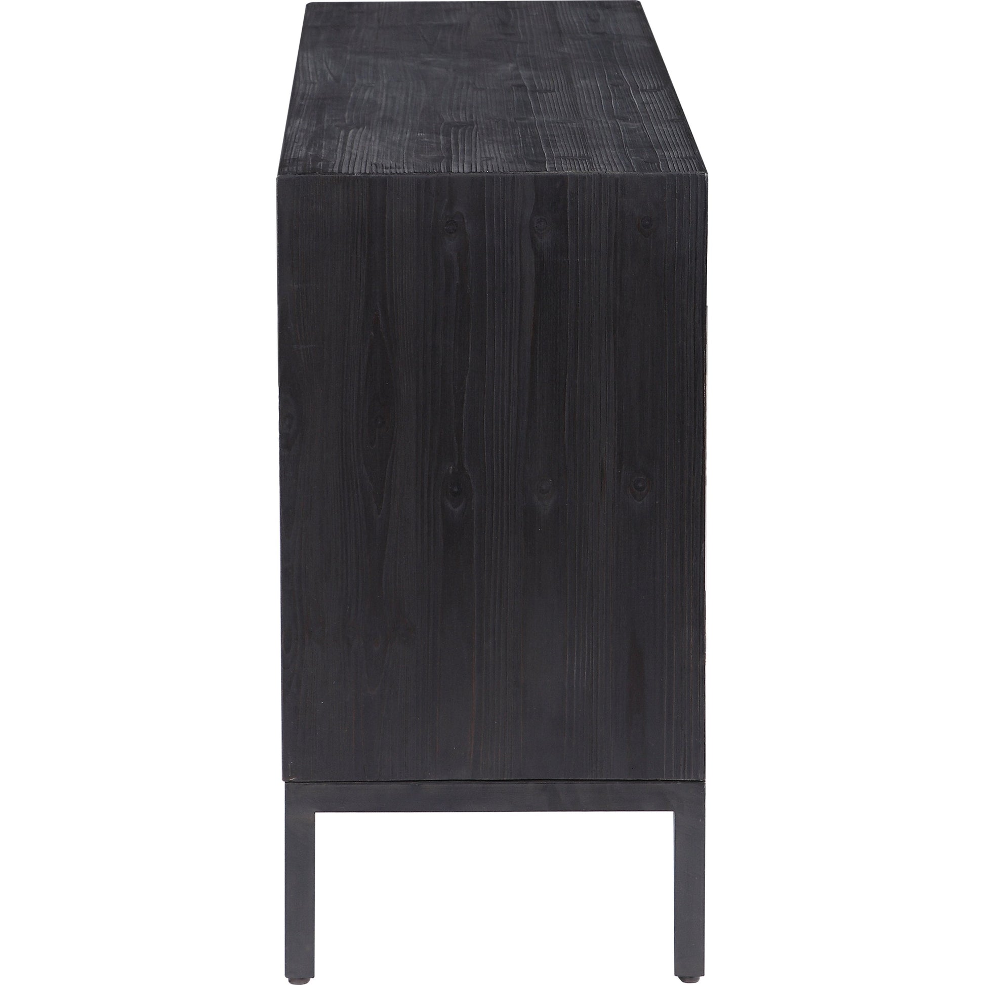 Aiken 2-Door Cabinet by Uttermost in walnut. Made from fir, iron, mdf in a transitional style.