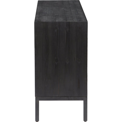 Aiken 2-Door Cabinet by Uttermost in walnut. Made from fir, iron, mdf in a transitional style.