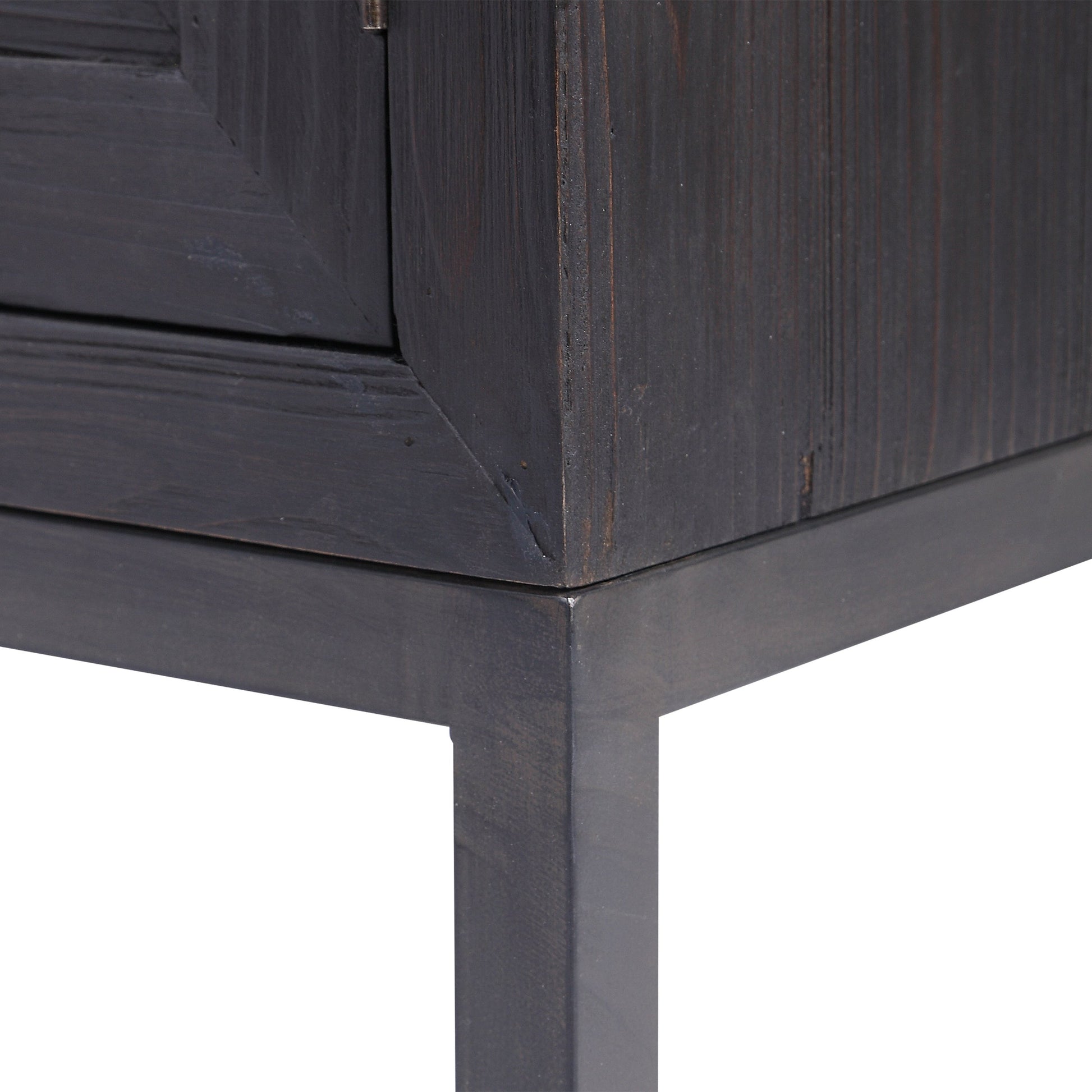 Aiken 2-Door Cabinet by Uttermost in walnut. Made from fir, iron, mdf in a transitional style.