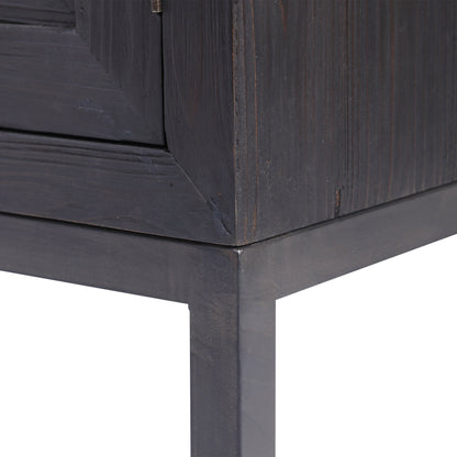 Aiken 2-Door Cabinet by Uttermost in walnut. Made from fir, iron, mdf in a transitional style.