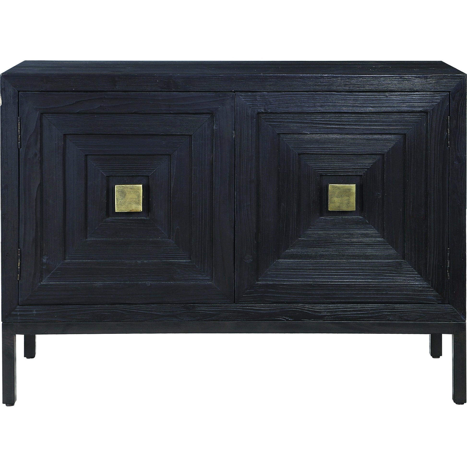 Aiken 2-Door Cabinet by Uttermost in walnut. Made from fir, iron, mdf in a transitional style.